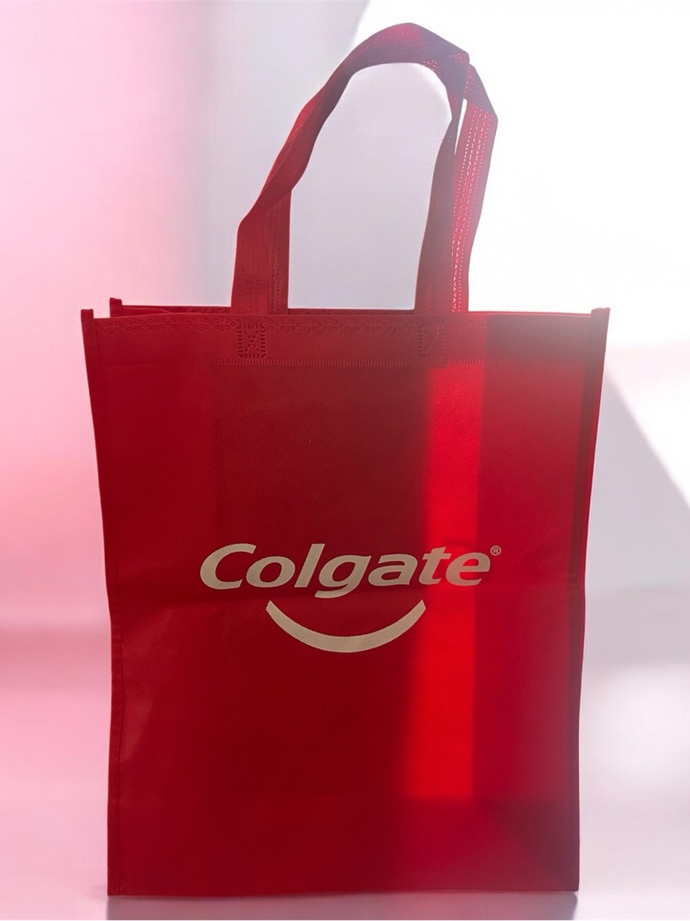 NWOT Colgate Red Logo Tote Bag with 2 clippers.